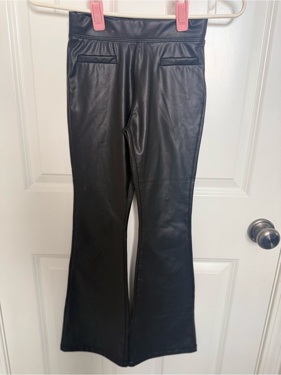 Zara Other - Zara Black Faux Leather Flared Kids Pants